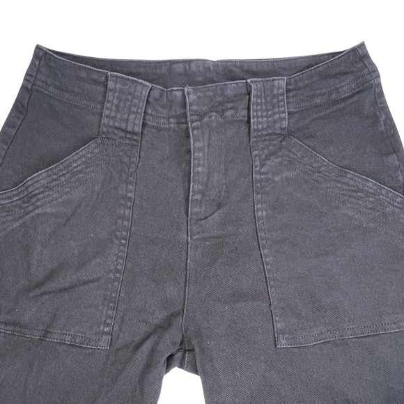 Umgee Flare Jeans Mid Rise Patch Pocket Trouser Denim Pants Black Medium M A0363 - Picture 6 of 15